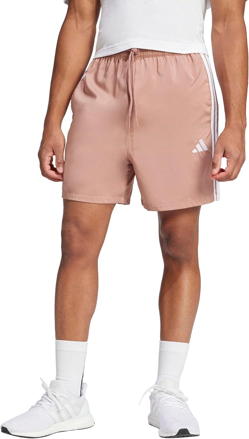 imageadidas Mens Essentials 3Stripes Chelsea 7inch ShortsWarm ClayWhite
