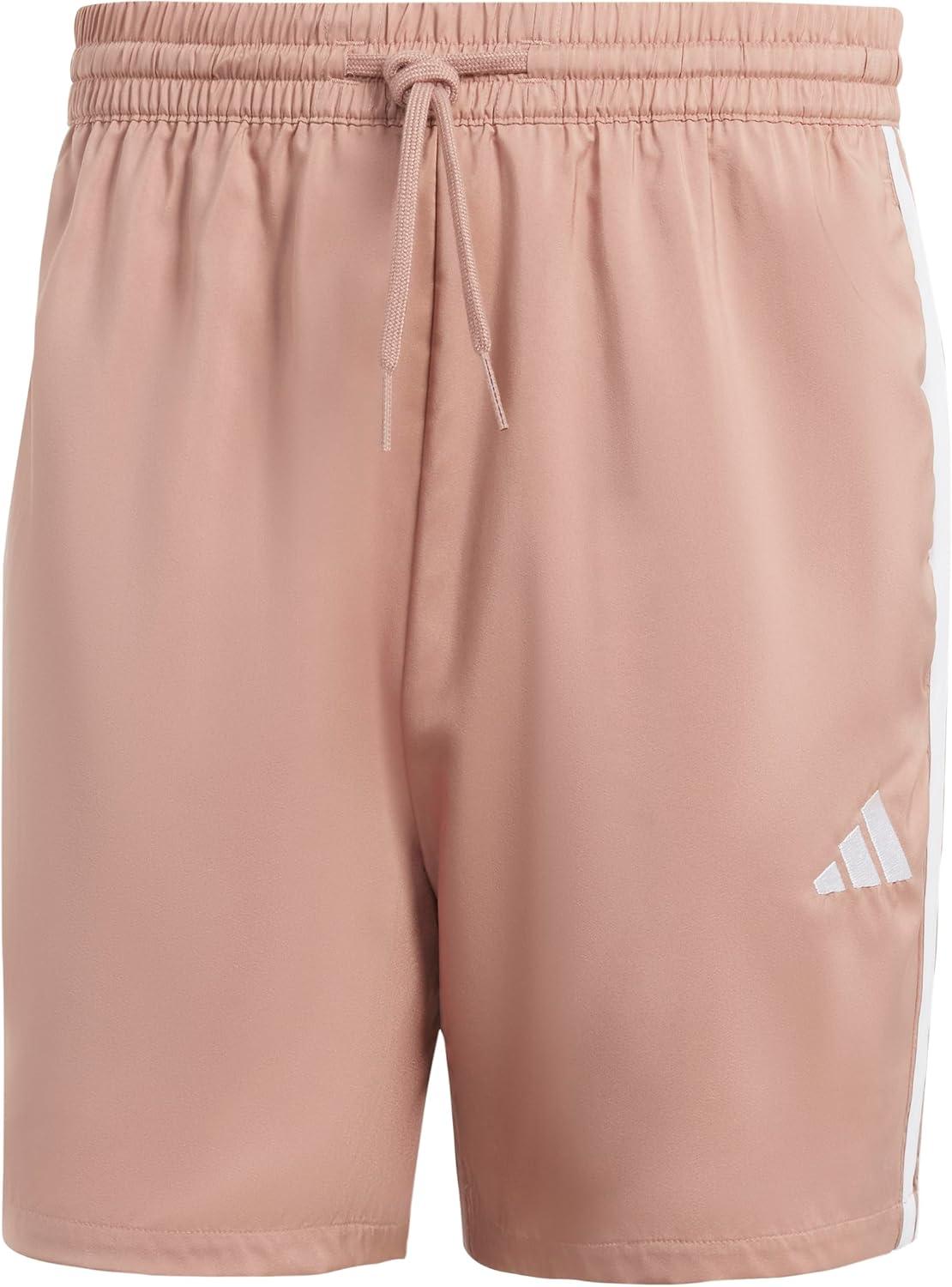 imageadidas Mens Essentials 3Stripes Chelsea 7inch ShortsWarm ClayWhite