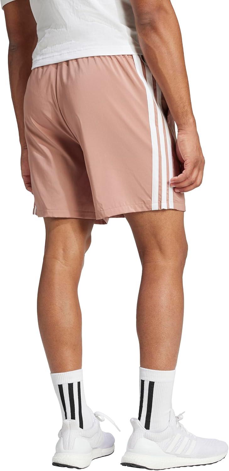 imageadidas Mens Essentials 3Stripes Chelsea 7inch ShortsWarm ClayWhite
