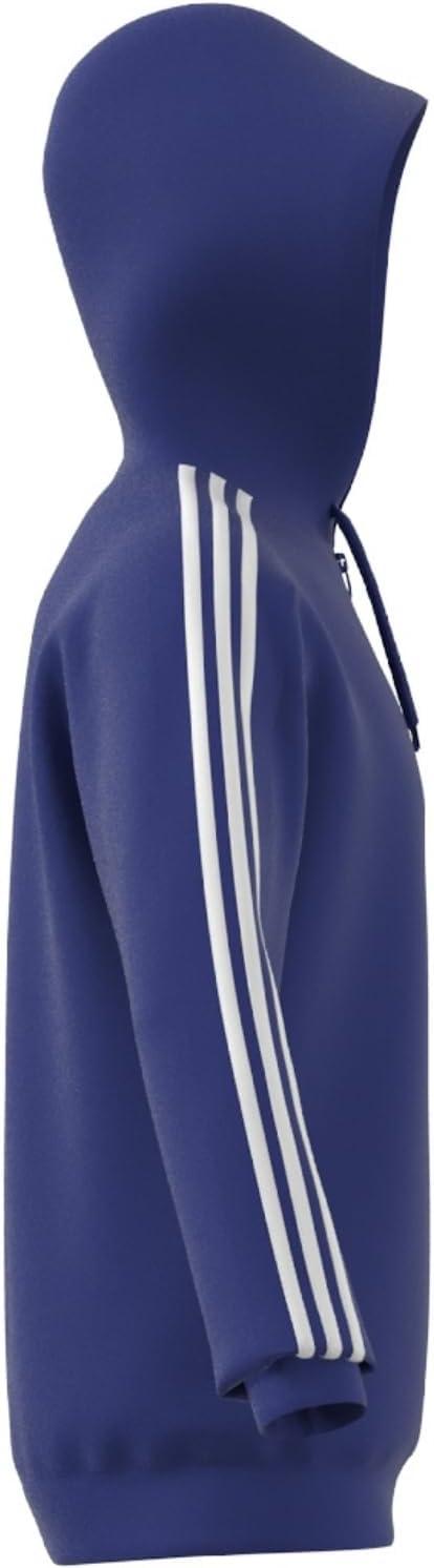 imageadidas Mens Essentials Fleece 3Stripes Hoodie Athletic Outerwear Casual  RedSemi Lucid Blue