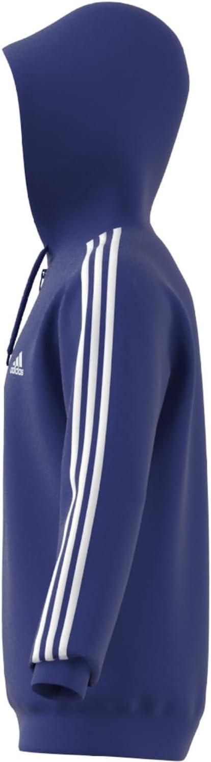 imageadidas Mens Essentials Fleece 3Stripes Hoodie Athletic Outerwear Casual  RedSemi Lucid Blue