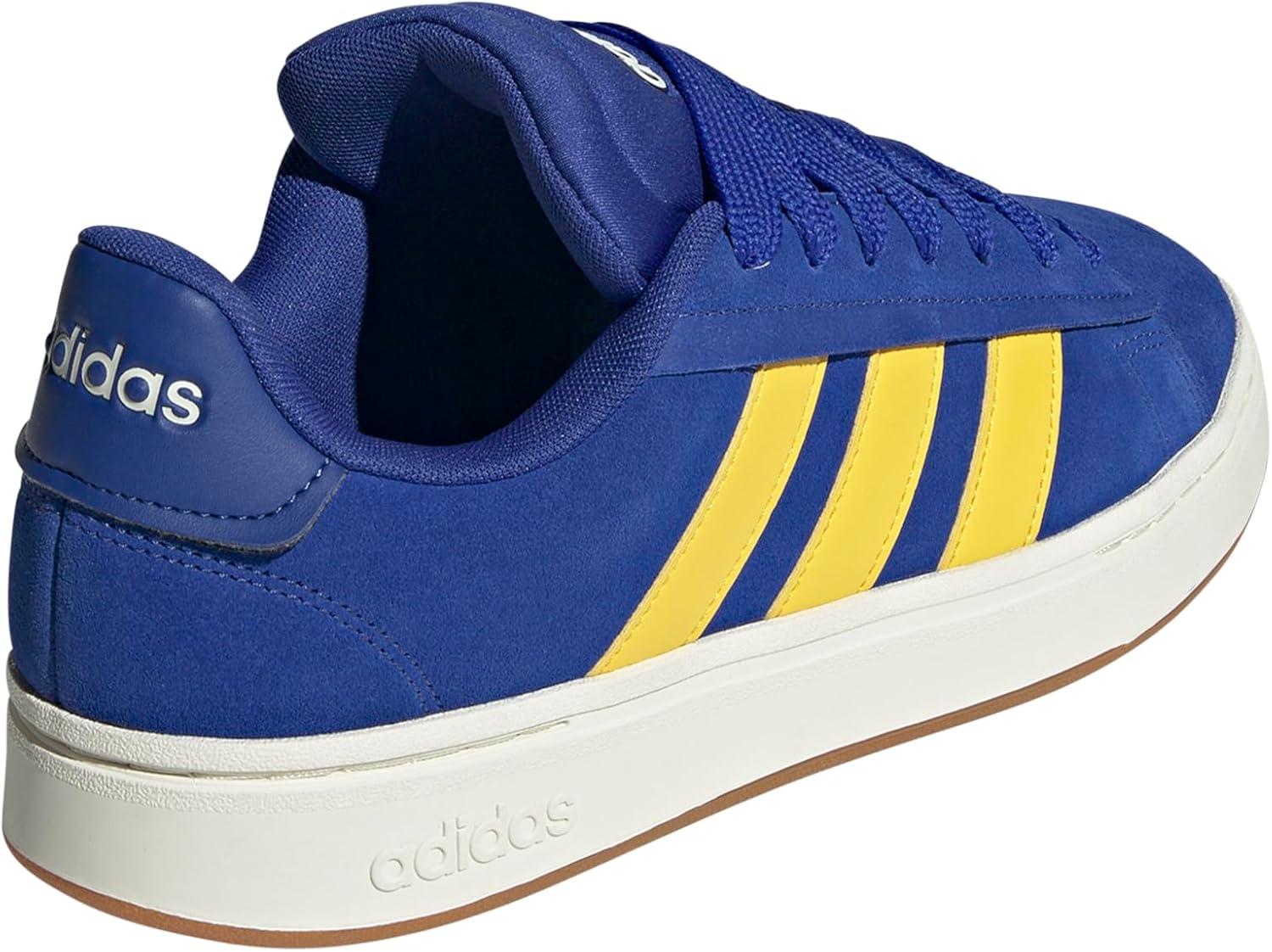 imageadidas Mens Grand Court AlphaSemi Lucid BlueUtility YellowOff White