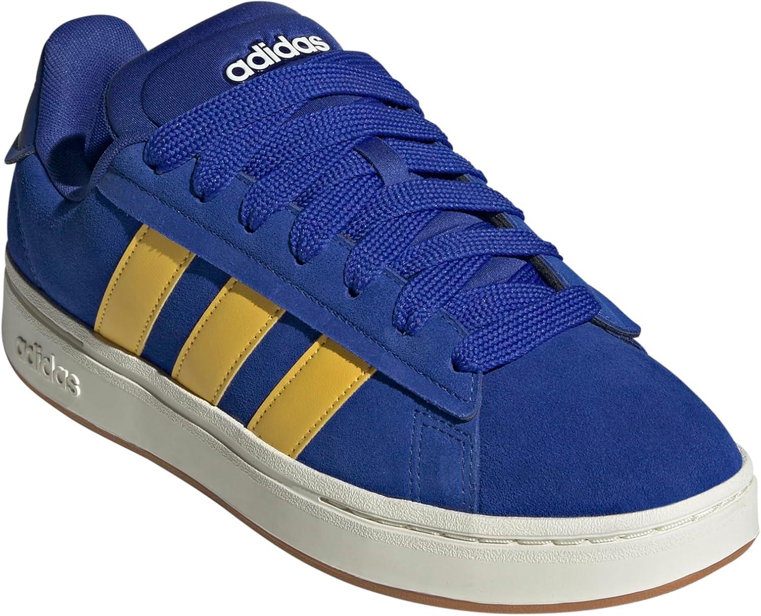 imageadidas Mens Grand Court AlphaSemi Lucid BlueUtility YellowOff White