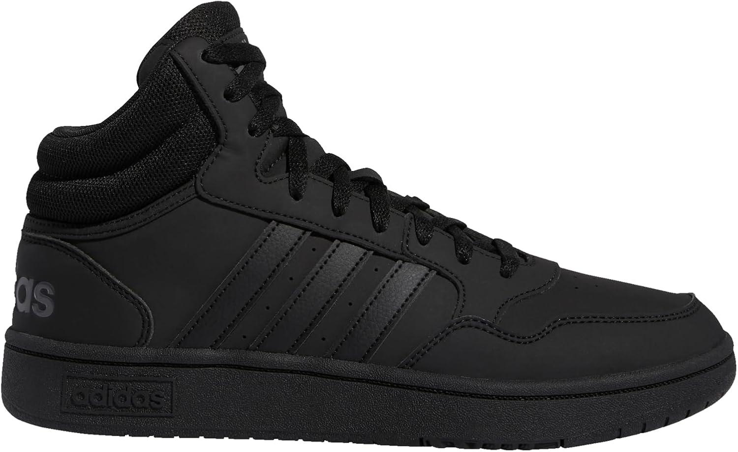 imageadidas Mens Hoops 30 Mid Basketball ShoeBlackBlackGrey Six