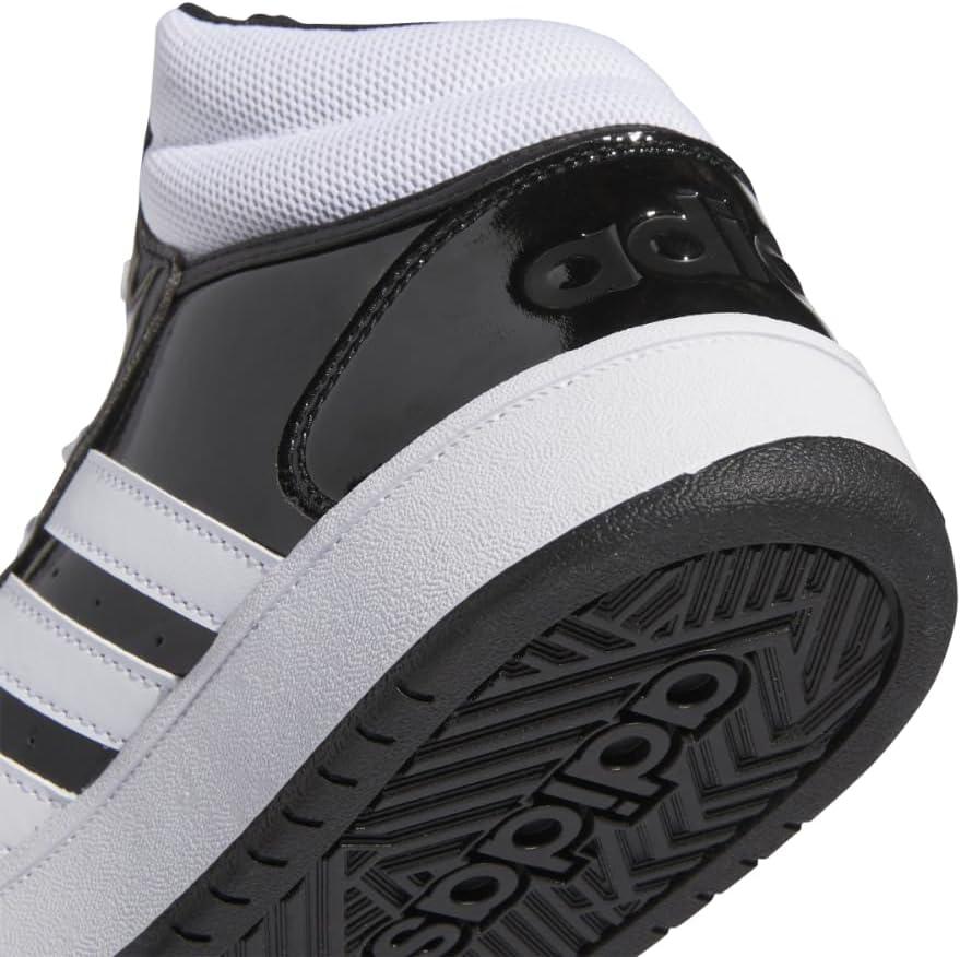 imageadidas Mens Hoops 30 Mid Basketball ShoeBlackWhiteBlack