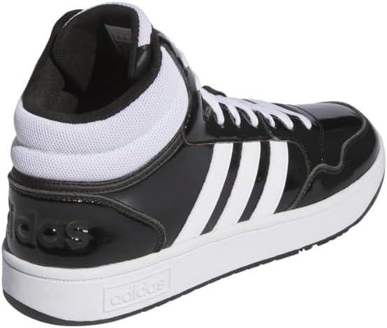 imageadidas Mens Hoops 30 Mid Basketball ShoeBlackWhiteBlack