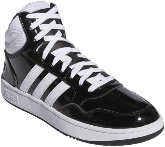 imageadidas Mens Hoops 30 Mid Basketball ShoeBlackWhiteBlack