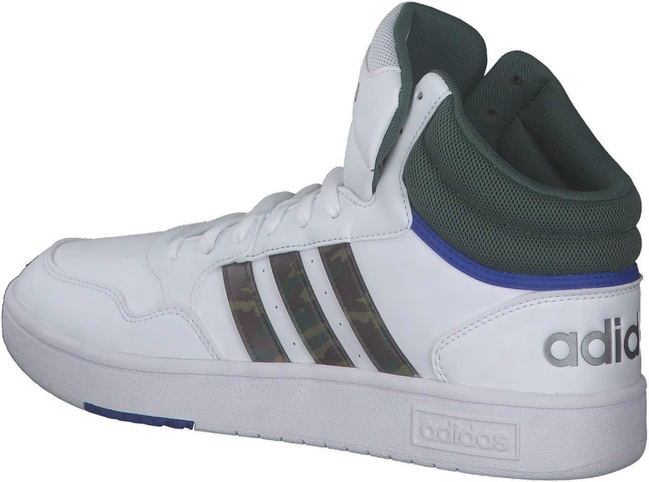 imageadidas Mens Hoops 30 Mid Basketball ShoeFtwr White Green Oxide Team Royal Blue