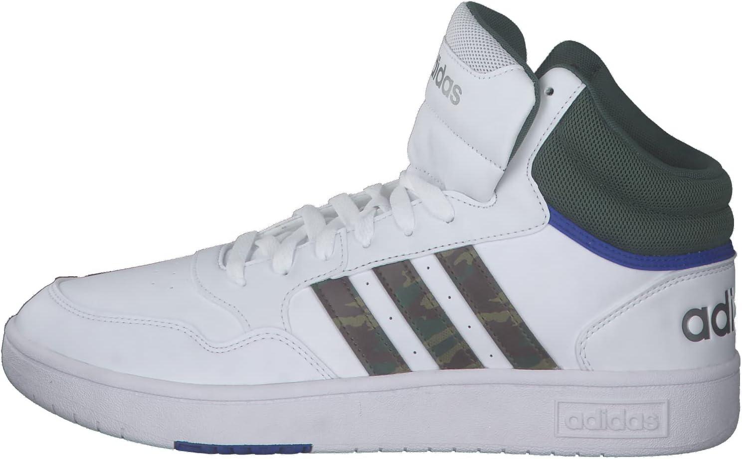imageadidas Mens Hoops 30 Mid Basketball ShoeFtwr White Green Oxide Team Royal Blue