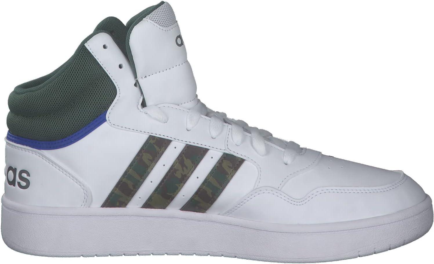 imageadidas Mens Hoops 30 Mid Basketball ShoeFtwr White Green Oxide Team Royal Blue