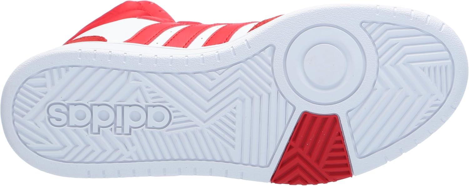 imageadidas Mens Hoops 30 Mid Basketball ShoeWhiteBetter ScarletBetter Scarlet