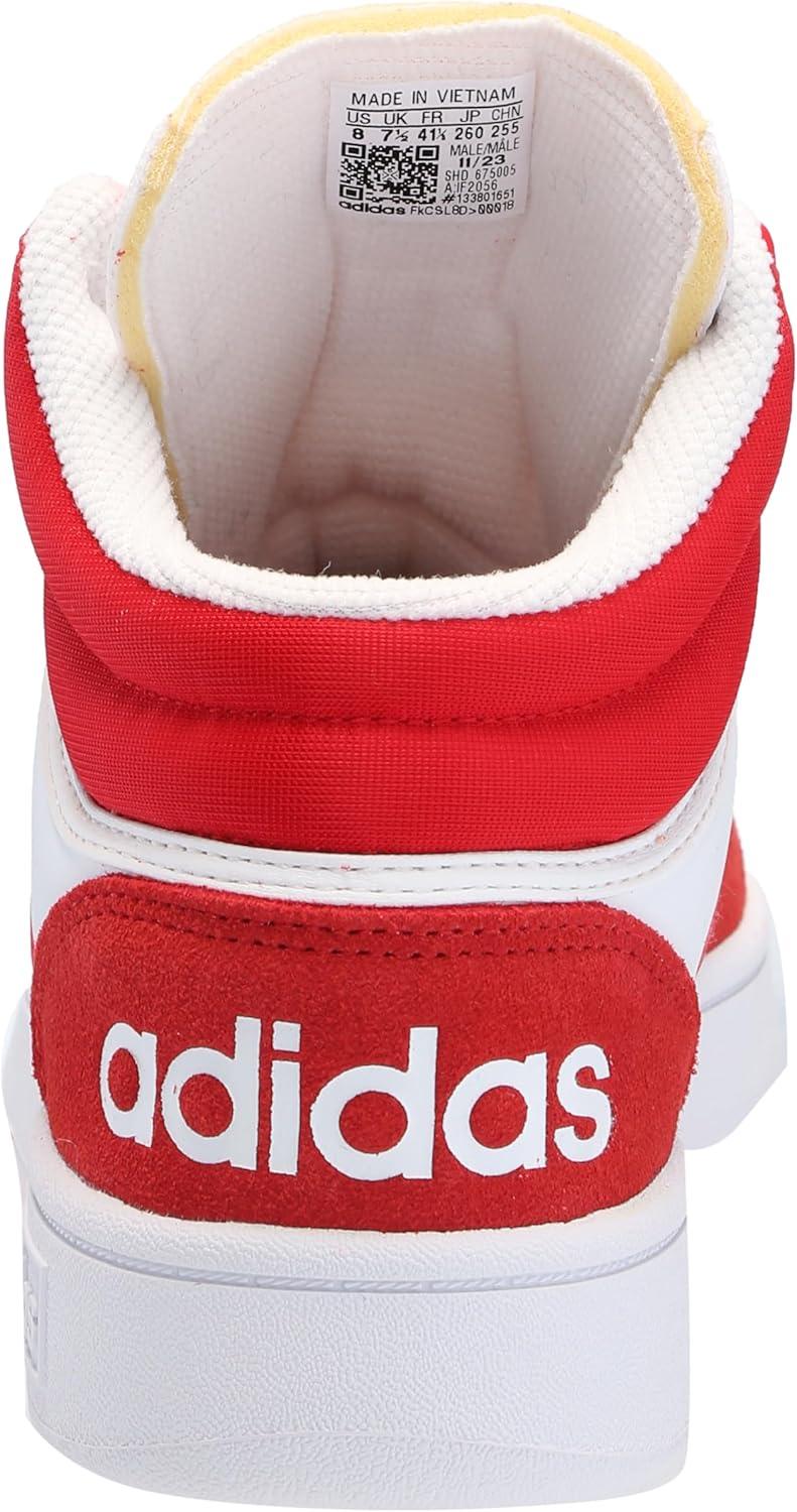 imageadidas Mens Hoops 30 Mid Basketball ShoeWhiteBetter ScarletBetter Scarlet