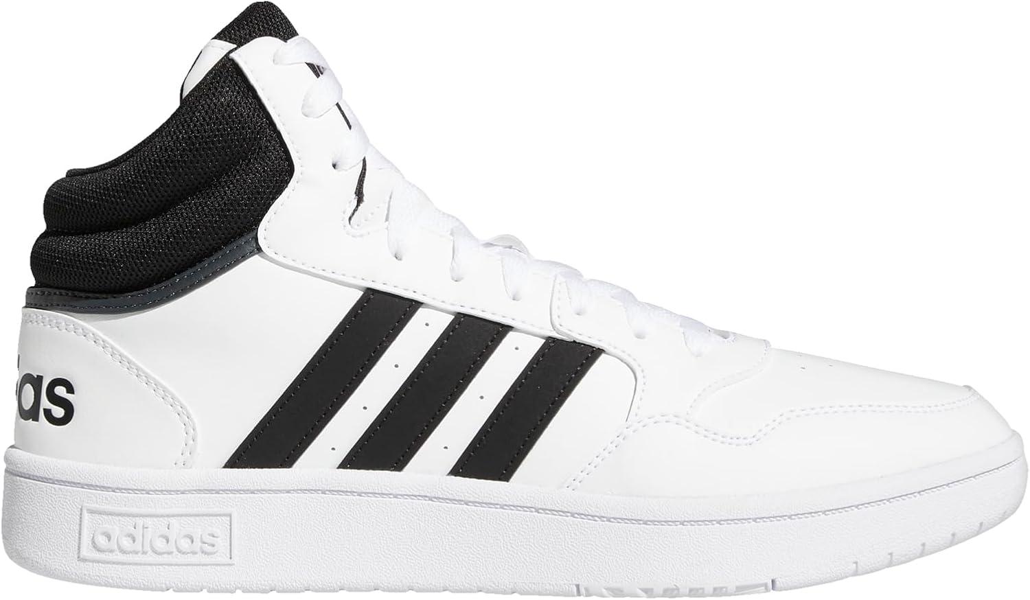 imageadidas Mens Hoops 30 Mid Basketball ShoeWhiteBlackWhite