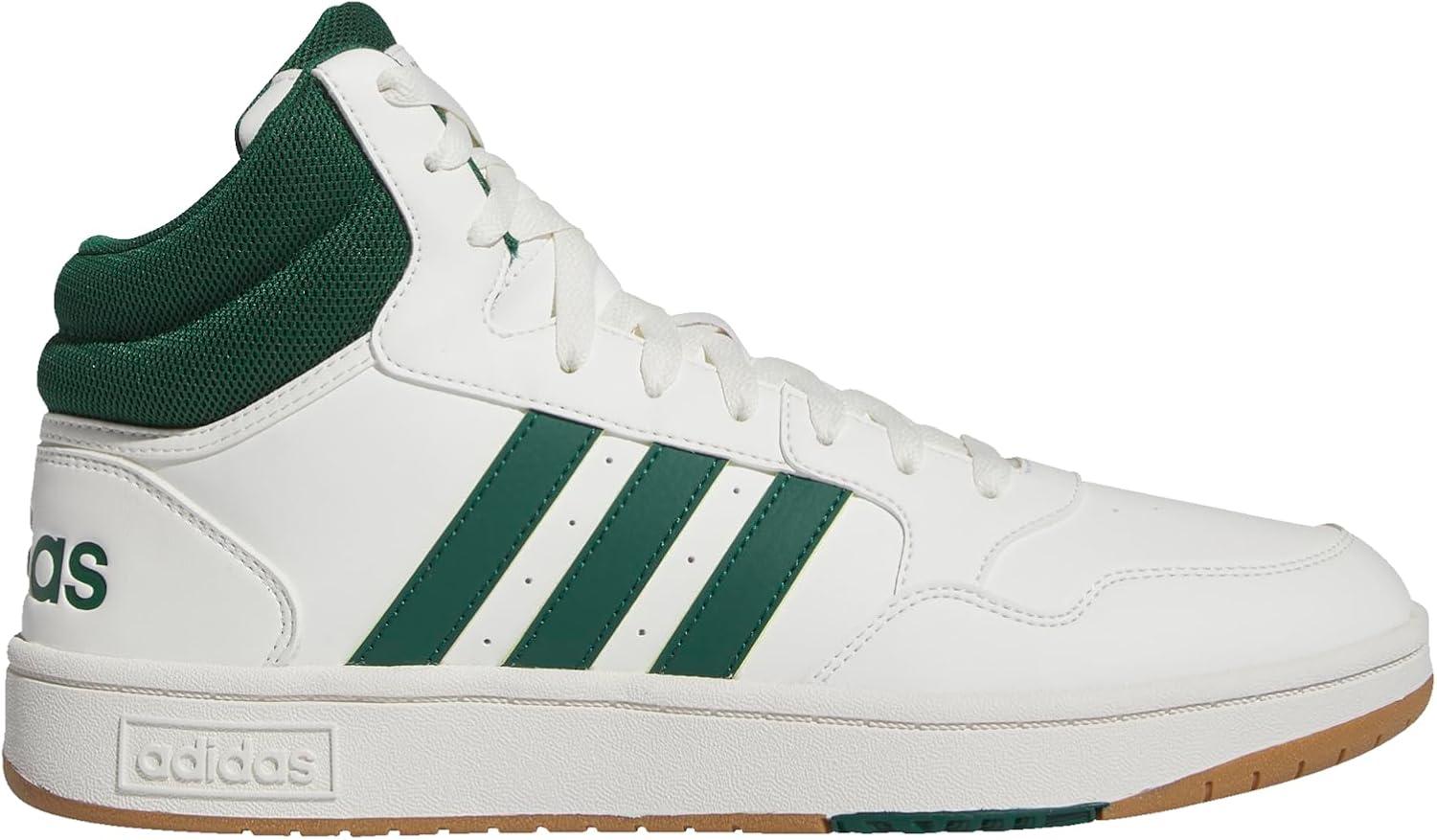 imageadidas Mens Hoops 30 Mid Basketball ShoeWhiteCollegiate GreenGum
