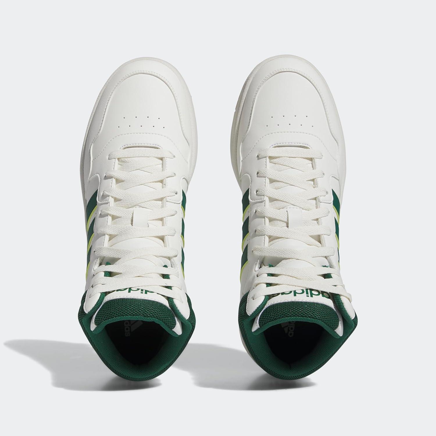 imageadidas Mens Hoops 30 Mid Basketball ShoeWhiteCollegiate GreenGum