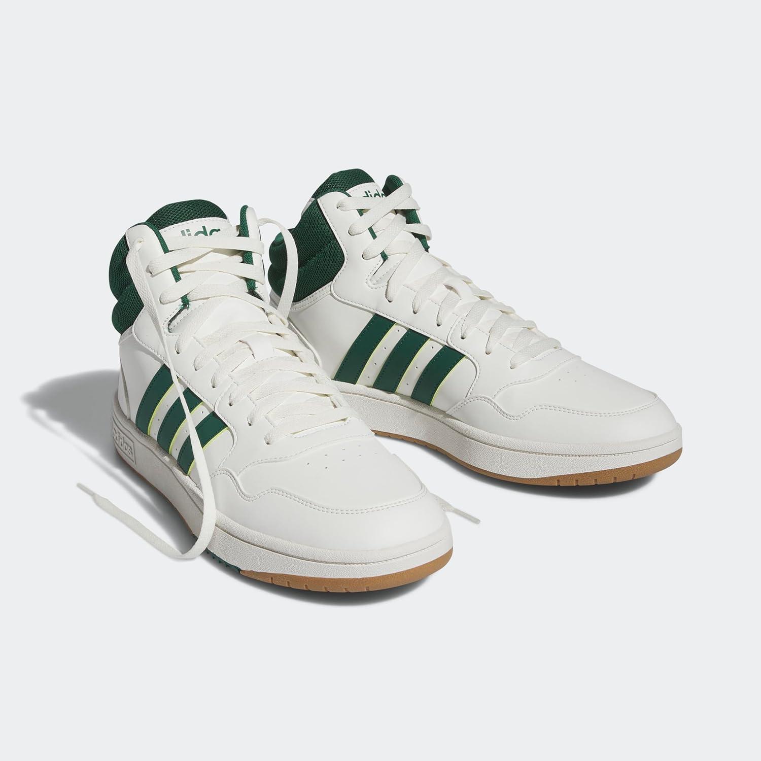 imageadidas Mens Hoops 30 Mid Basketball ShoeWhiteCollegiate GreenGum