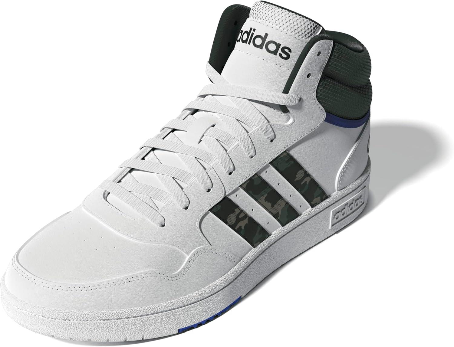 imageadidas Mens Hoops 30 Mid Basketball ShoeWhiteGreen OxideTeam Royal Blue