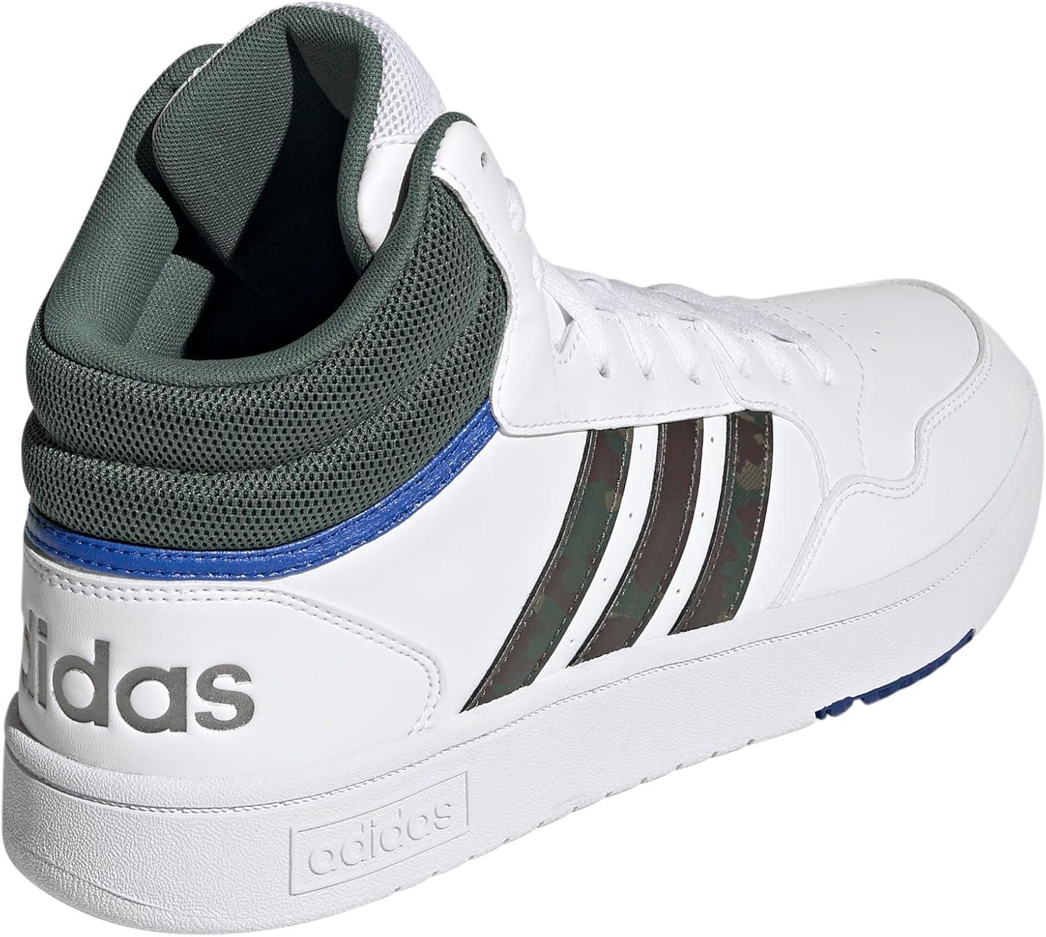 imageadidas Mens Hoops 30 Mid Basketball ShoeWhiteGreen OxideTeam Royal Blue