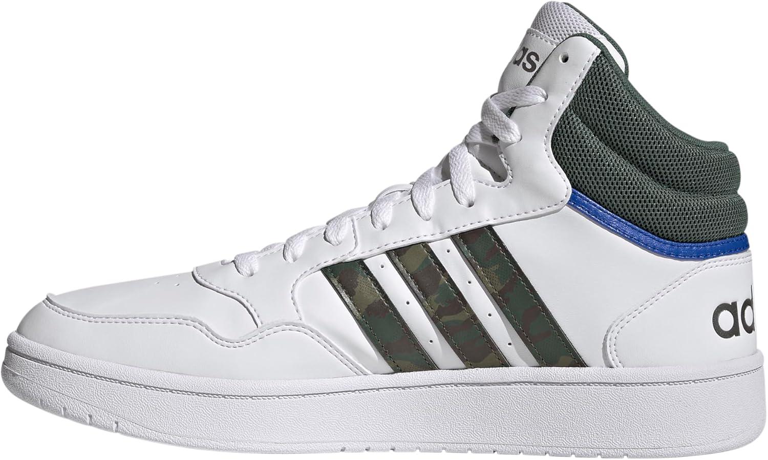 imageadidas Mens Hoops 30 Mid Basketball ShoeWhiteGreen OxideTeam Royal Blue