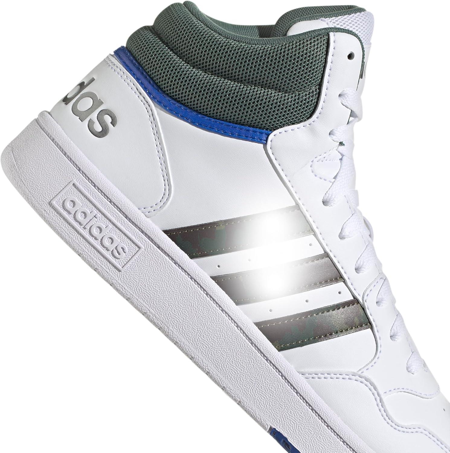 imageadidas Mens Hoops 30 Mid Basketball ShoeWhiteGreen OxideTeam Royal Blue