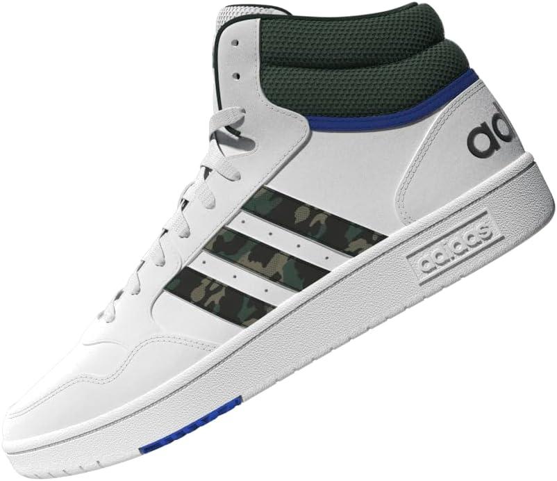 imageadidas Mens Hoops 30 Mid Basketball ShoeWhiteGreen OxideTeam Royal Blue