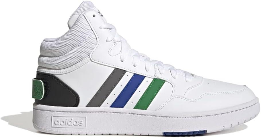 imageadidas Mens Hoops 30 Mid Basketball ShoeWhiteGreenTeam Royal Blue