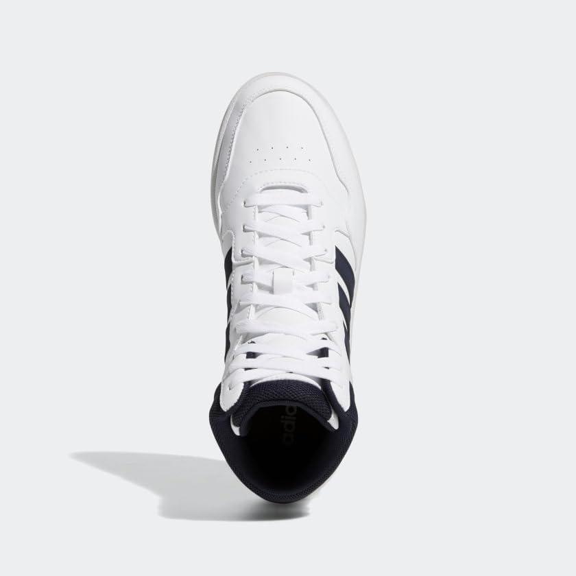 imageadidas Mens Hoops 30 Mid Basketball ShoeWhiteLegend InkLegend Ink