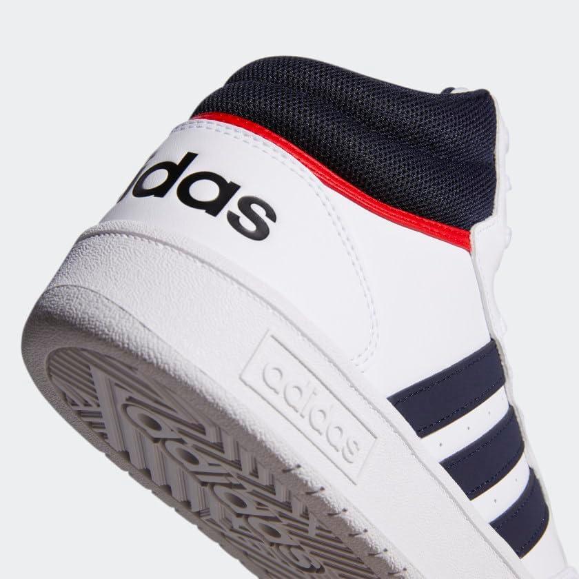 imageadidas Mens Hoops 30 Mid Basketball ShoeWhiteLegend InkLegend Ink