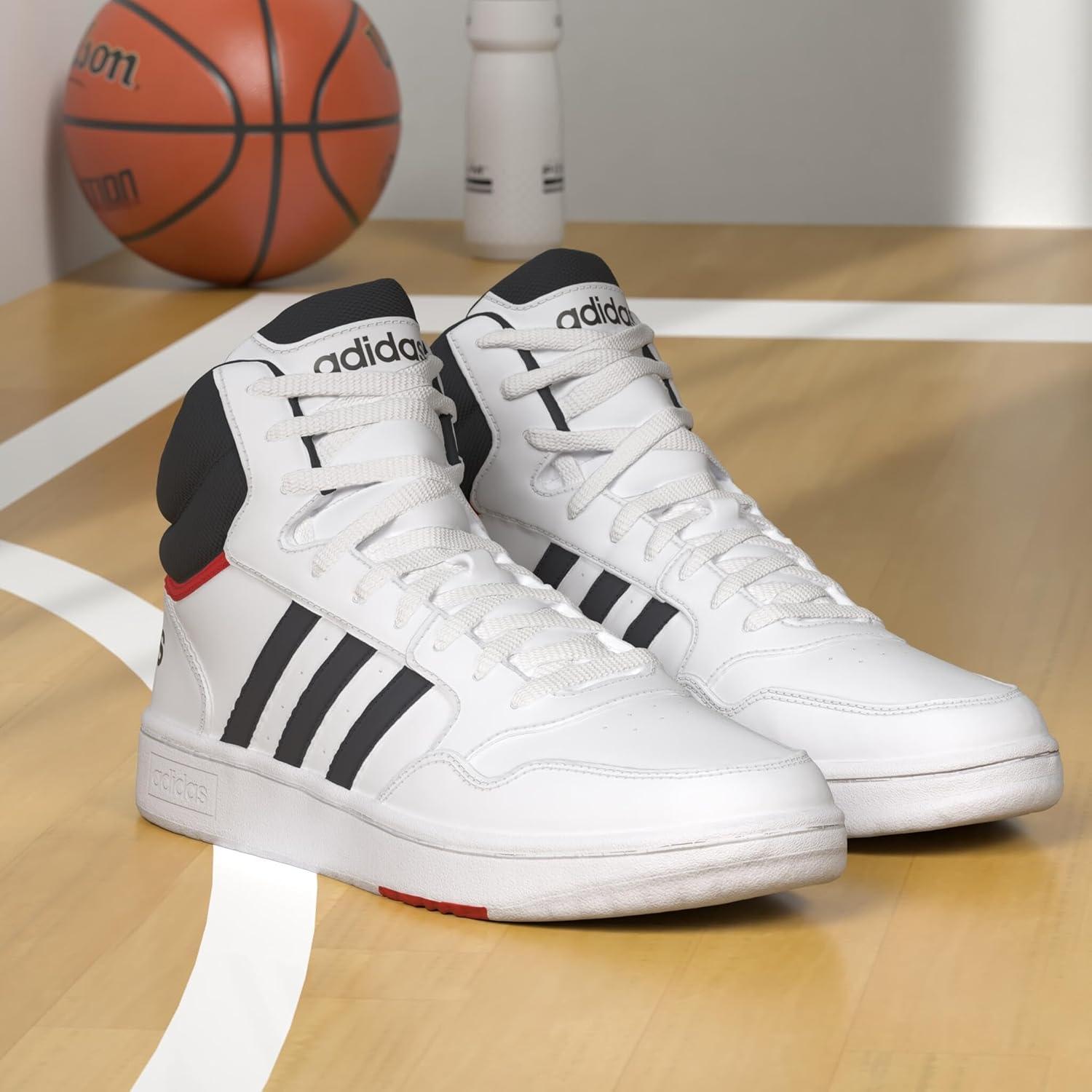 imageadidas Mens Hoops 30 Mid Basketball ShoeWhiteLegend InkLegend Ink
