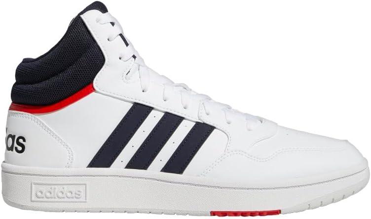 imageadidas Mens Hoops 30 Mid Basketball ShoeWhiteLegend InkLegend Ink