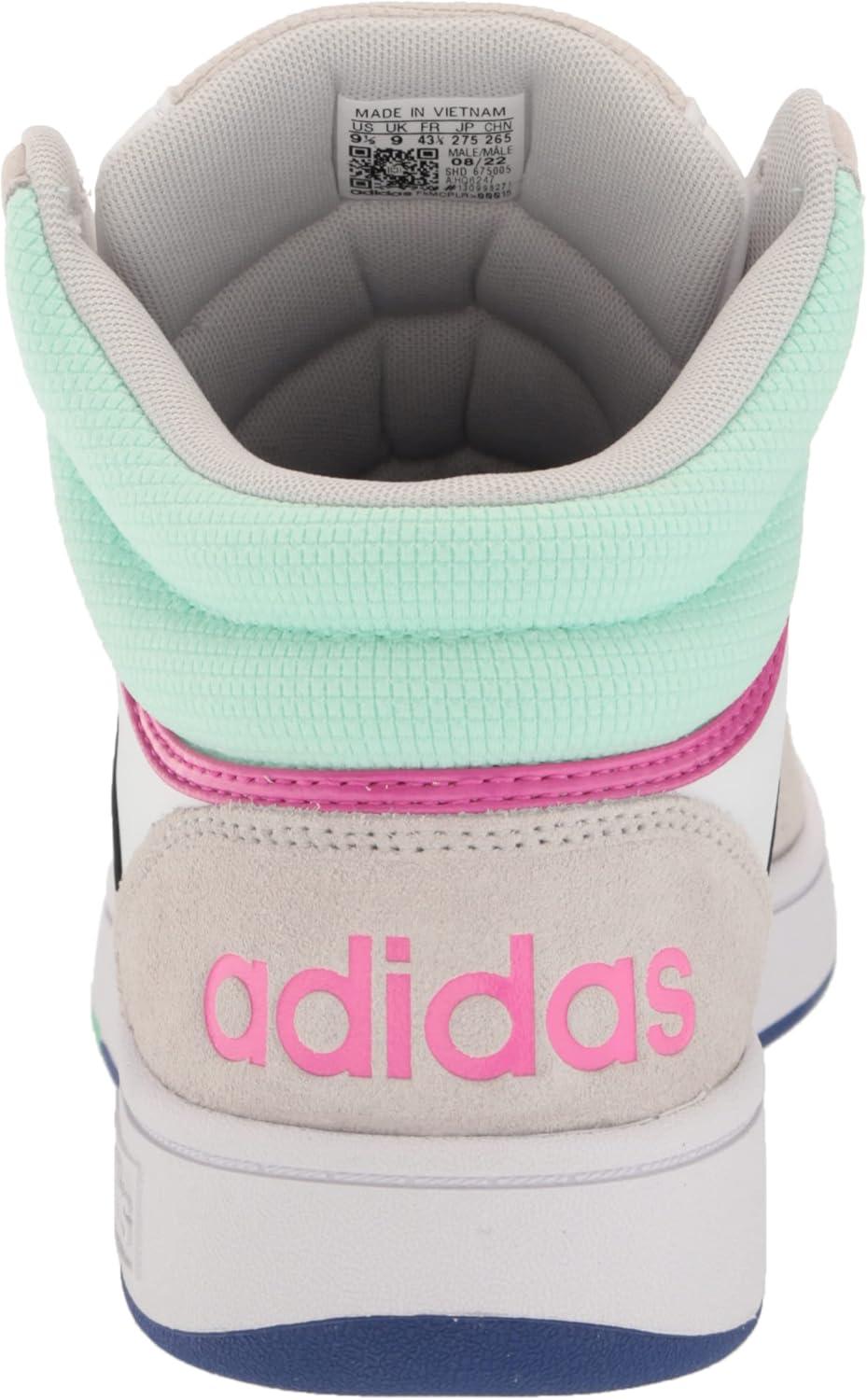 imageadidas Mens Hoops 30 Mid Basketball ShoeWhiteLucid BluePulse Mint