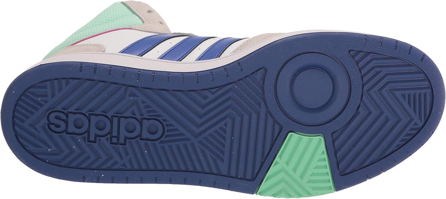 imageadidas Mens Hoops 30 Mid Basketball ShoeWhiteLucid BluePulse Mint