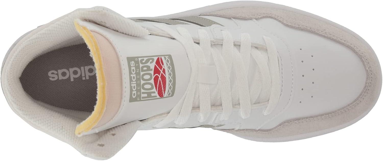 imageadidas Mens Hoops 30 Mid Basketball ShoeWhiteMetal GreyGrey One
