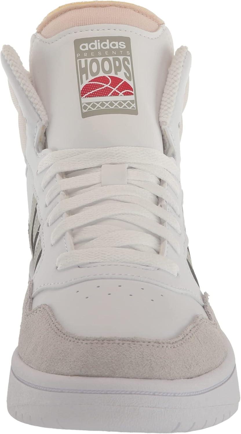 imageadidas Mens Hoops 30 Mid Basketball ShoeWhiteMetal GreyGrey One