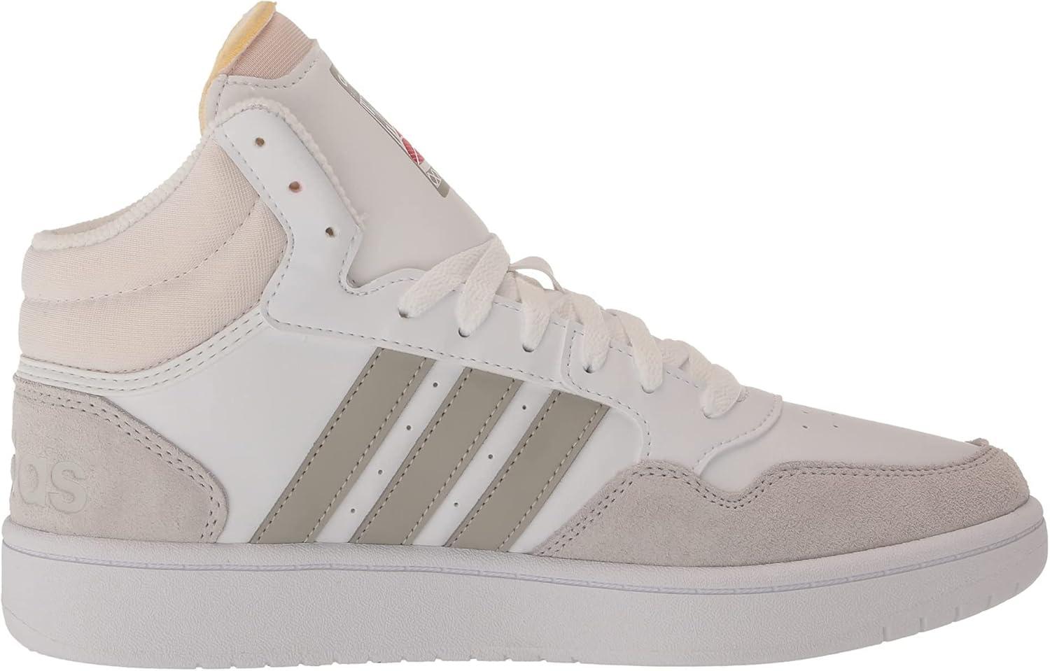 imageadidas Mens Hoops 30 Mid Basketball ShoeWhiteMetal GreyGrey One
