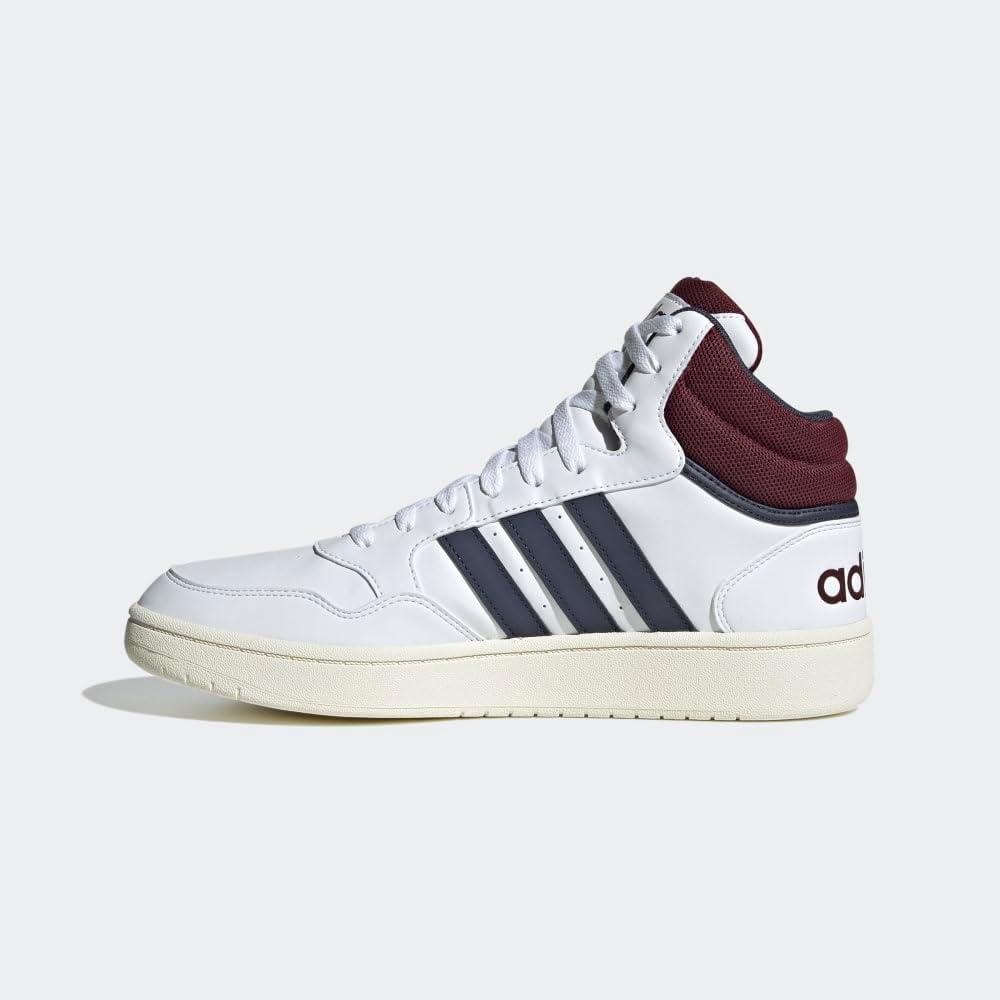 imageadidas Mens Hoops 30 Mid Basketball ShoeWhiteShadow NavyShadow Red