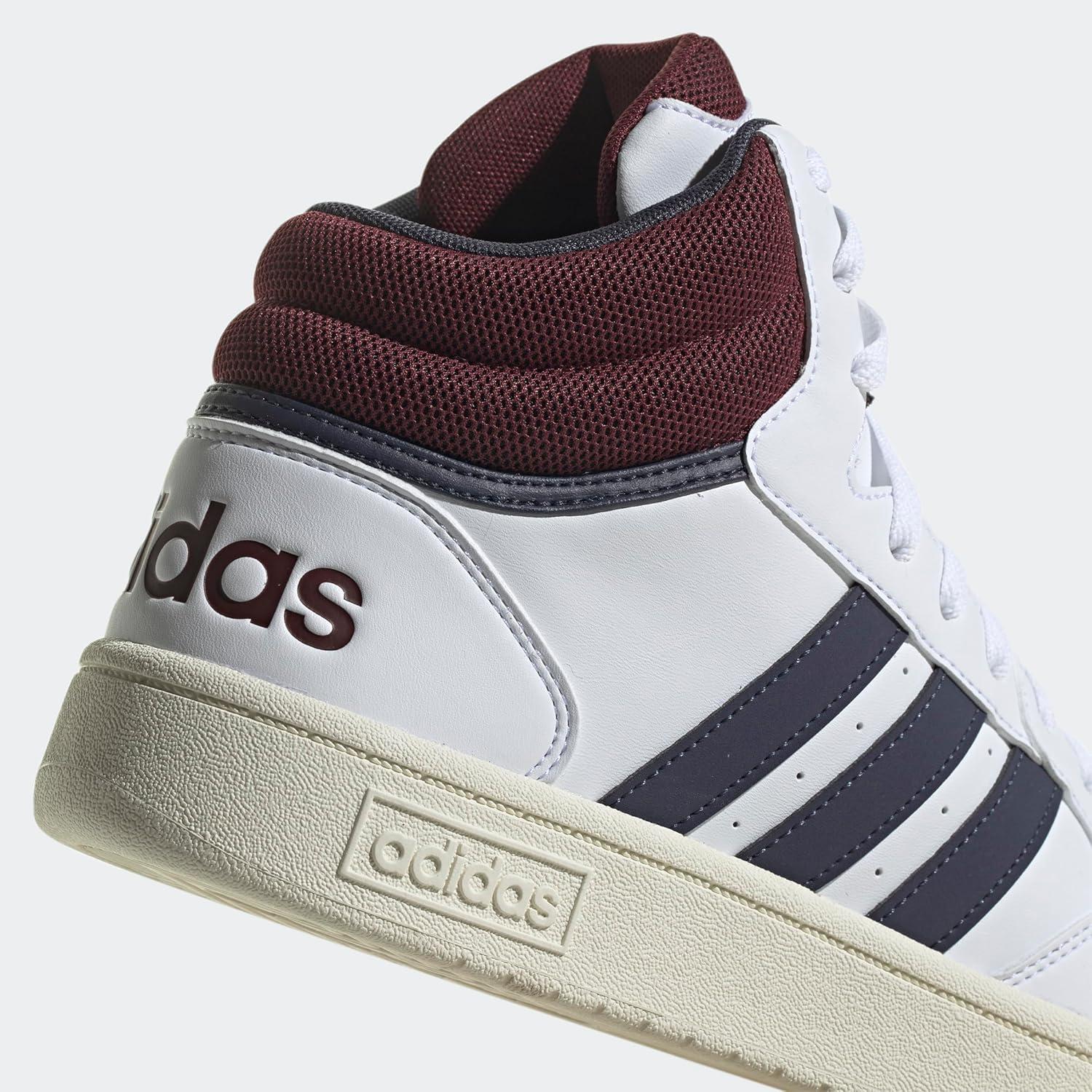imageadidas Mens Hoops 30 Mid Basketball ShoeWhiteShadow NavyShadow Red
