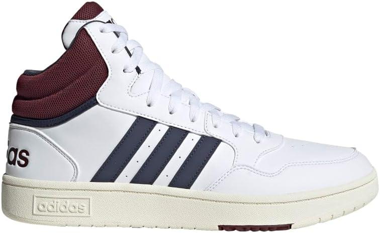 imageadidas Mens Hoops 30 Mid Basketball ShoeWhiteShadow NavyShadow Red
