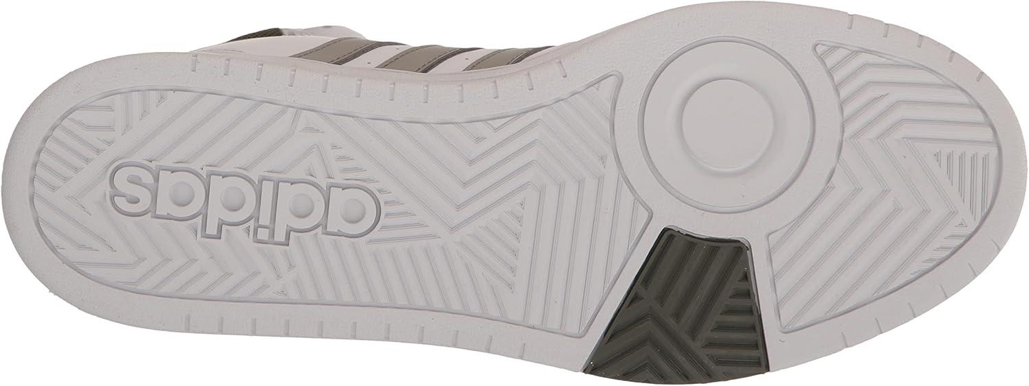 imageadidas Mens Hoops 30 Mid Basketball ShoeWhiteSilver PebbleOlive Strata