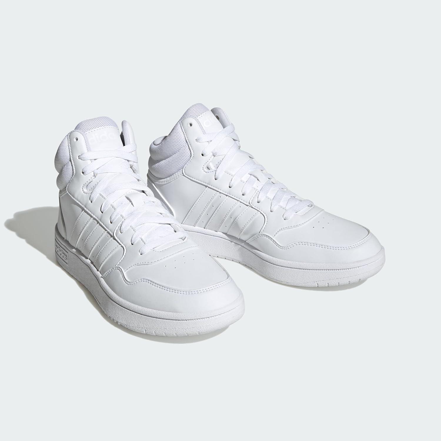 imageadidas Mens Hoops 30 Mid Basketball ShoeWhiteWhiteWhite
