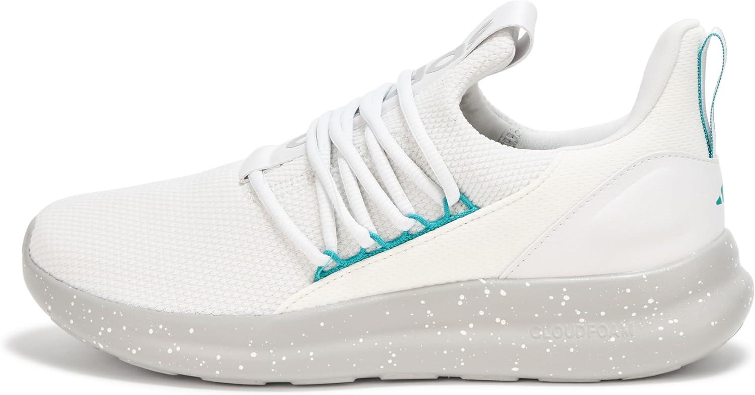 imageadidas Mens Lite Racer Adapt 70 SneakerCrystal WhitePure TealGrey
