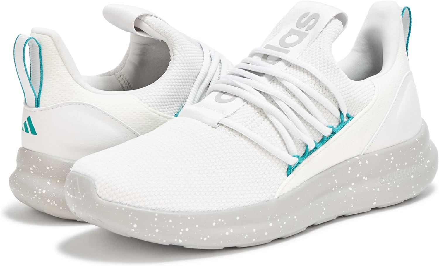imageadidas Mens Lite Racer Adapt 70 SneakerCrystal WhitePure TealGrey