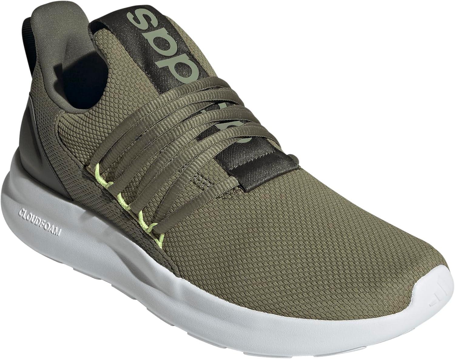 imageadidas Mens Lite Racer Adapt 70 SneakerOlive StrataNight CargoPulse Lime