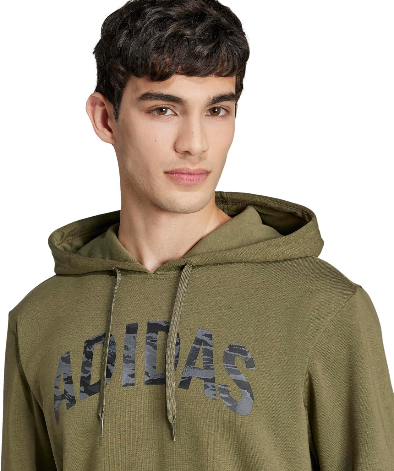 imageadidas Mens Size Codes Camouflage Linear Graphic HoodieOlive Strata