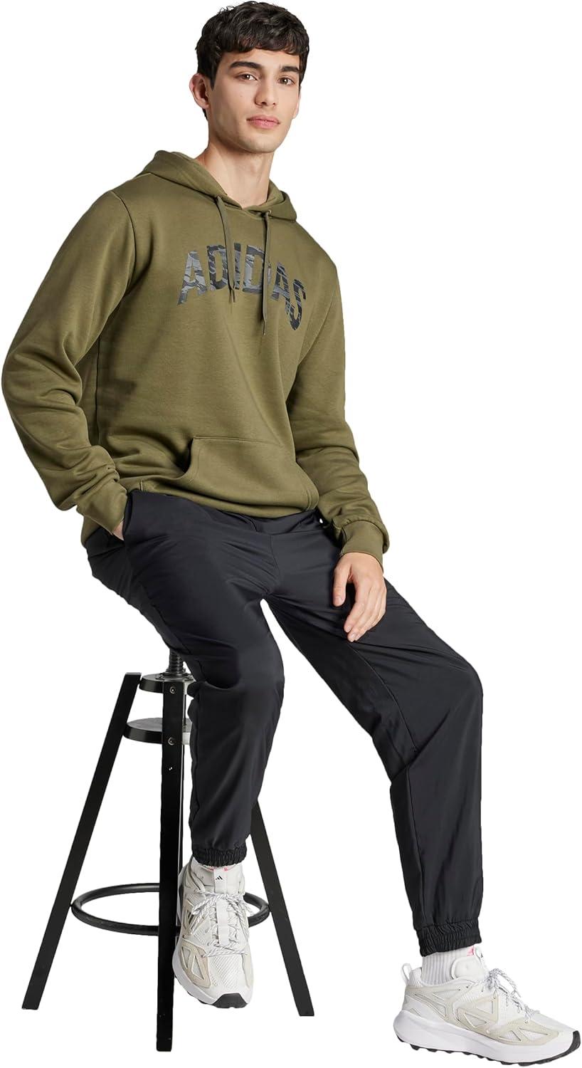 imageadidas Mens Size Codes Camouflage Linear Graphic HoodieOlive Strata