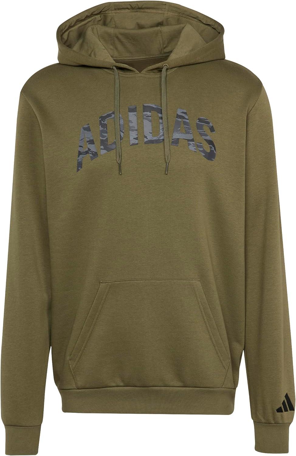 imageadidas Mens Size Codes Camouflage Linear Graphic HoodieOlive Strata