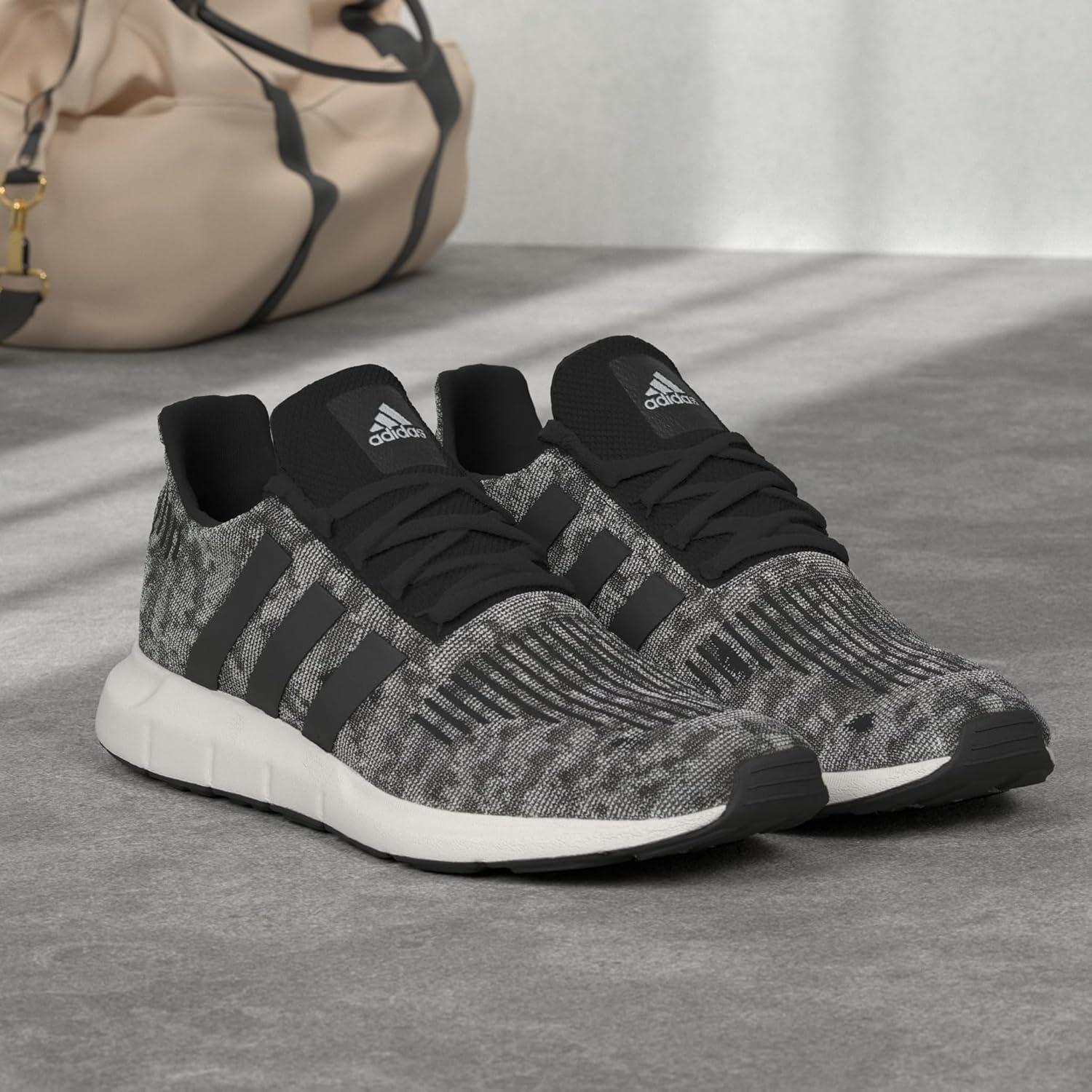 imageadidas Mens Swift Run 10 SneakerBlackBlackWhite