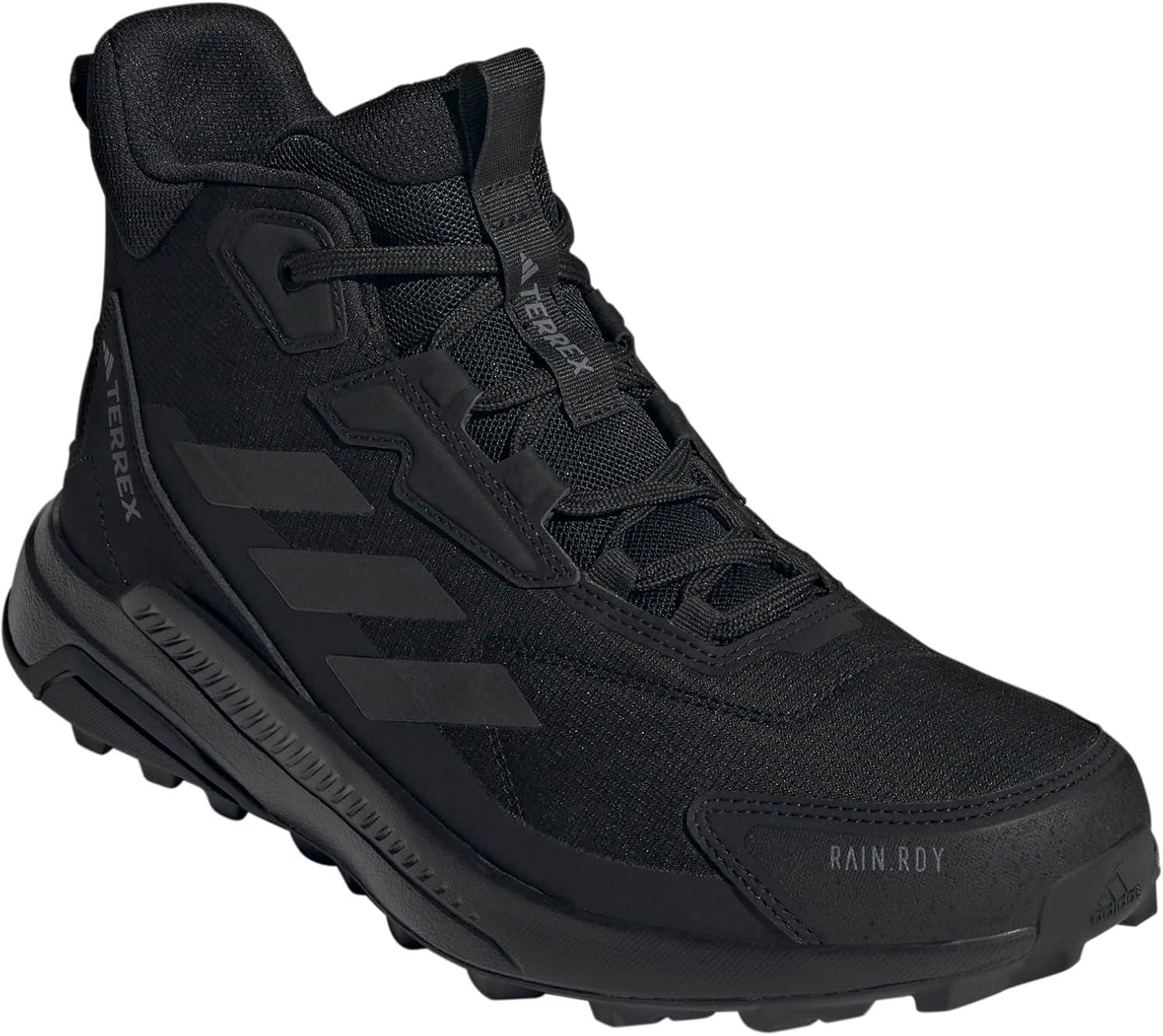 imageadidas Mens Terrex Anylander Mid Top Rainrdy HikingBlackBlackGrey