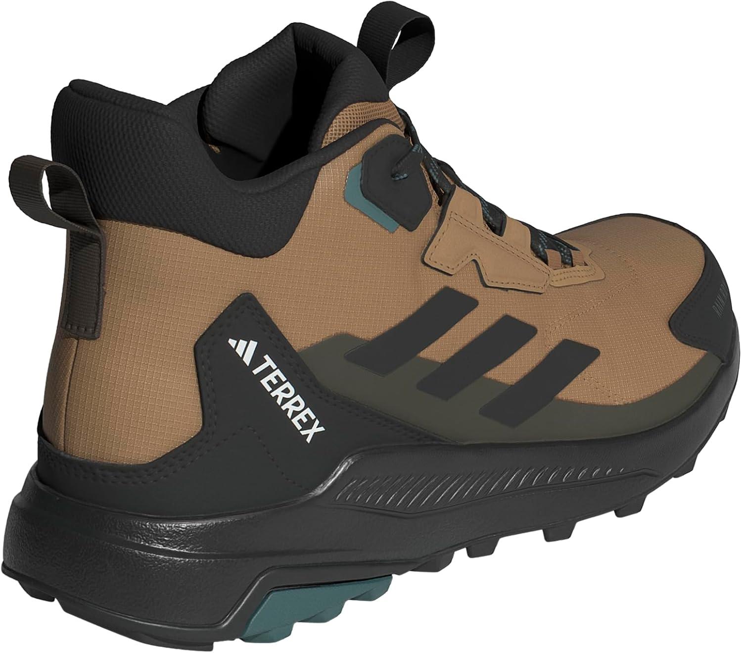 imageadidas Mens Terrex Anylander Mid Top Rainrdy HikingCardboardBlackShadow Olive