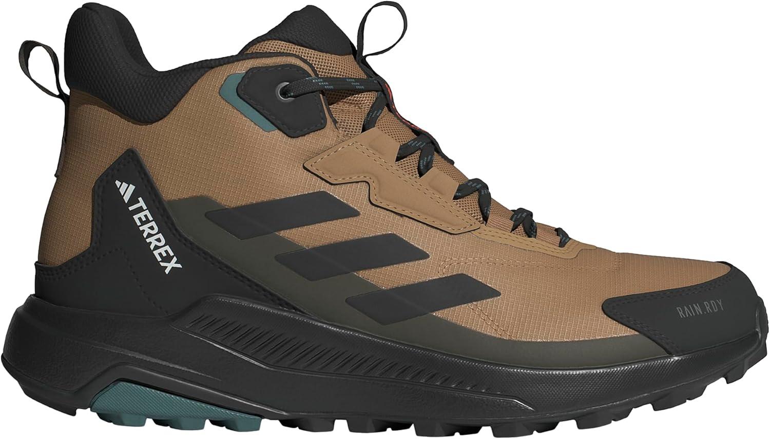 imageadidas Mens Terrex Anylander Mid Top Rainrdy HikingCardboardBlackShadow Olive